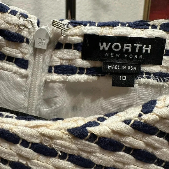 Worth new york navy/white dress size 10 - Picture 9 of 11